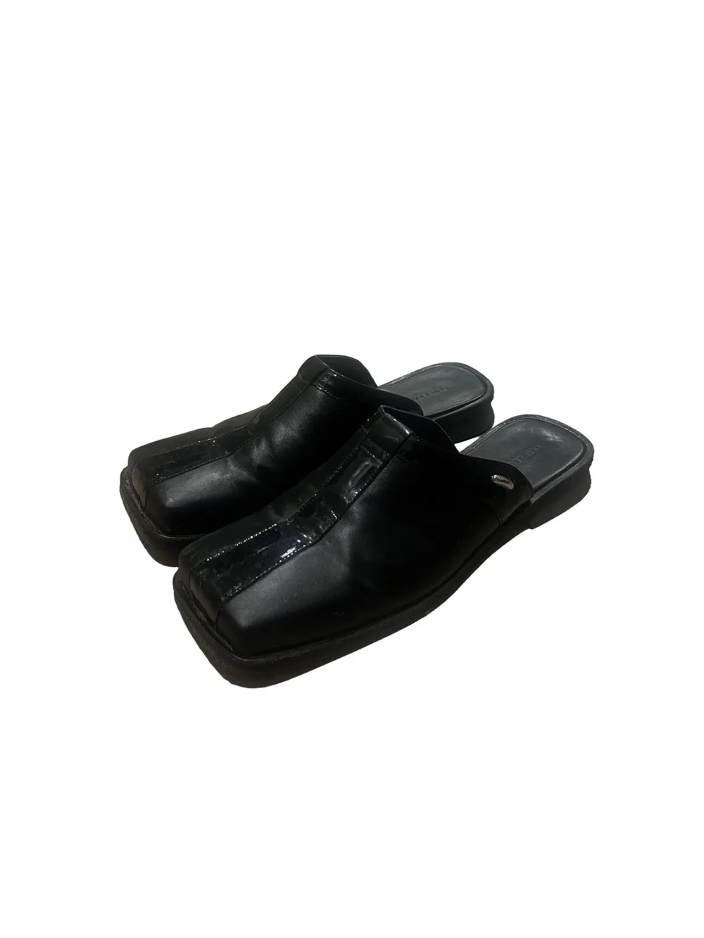 Our Legacy Blunt Mule Black Leather Vibram Clogs